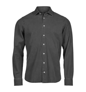 Tee Jays Denim overhemd in Black Denim, voorkant