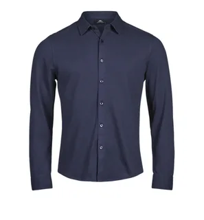 Tee Jays Luxe stretch overhemd in Navy, voorkant