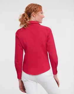 Russell Collection Women's tailored long-sleeved poplin blouse – foto 1