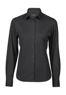 Tee Jays Dames Active stretch blouse in Black, voorkant