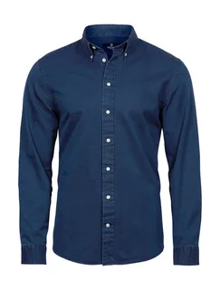 Tee Jays Casual twill overhemd in Indigo, voorkant