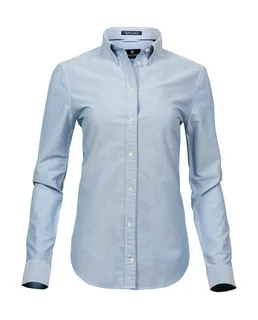 Tee Jays Dames Perfect oxford blouse in Light Blue, voorkant