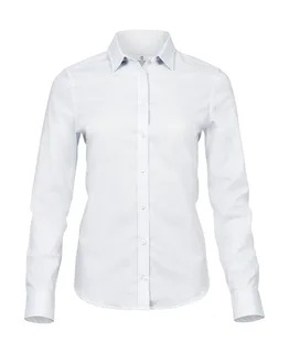 Tee Jays Dames luxe stretch blouse in White, voorkant