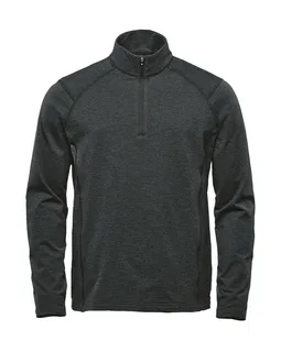 Stormtech Men's Treeline quarter-zip pullover in Black Heather, voorkant