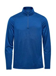 Stormtech Milano trui met kwartrits in Classic Blue Heather, voorkant