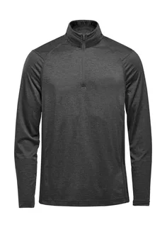 Stormtech Milano trui met kwartrits in Charcoal Heather, voorkant