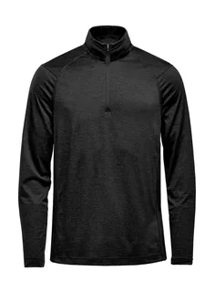 Stormtech Milano trui met kwartrits in Black, voorkant