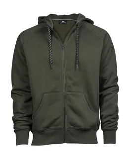 Tee Jays Hooded zip vest in Deep Green, voorkant