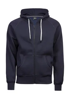 Tee Jays Hooded zip vest in Navy, voorkant