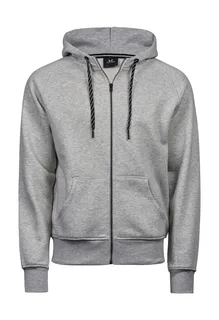 Tee Jays Hooded zip vest in Heather Grey, voorkant