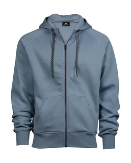 Tee Jays Hooded zip vest in Flint Stone, voorkant
