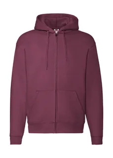 Fruit of the Loom Hoodievest met rits in Burgundy, voorkant