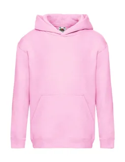 Fruit of the Loom Premium kinderhoodie in Light Pink, voorkant