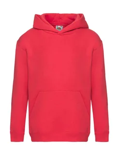 Fruit of the Loom Premium kinderhoodie in Red, voorkant