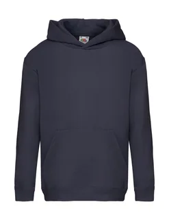 Fruit of the Loom Premium kinderhoodie in Deep Navy, voorkant