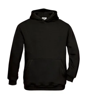 B&C Kids' hoodie in Black, voorkant