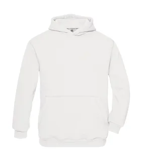 B&C Kids' hoodie in White, voorkant