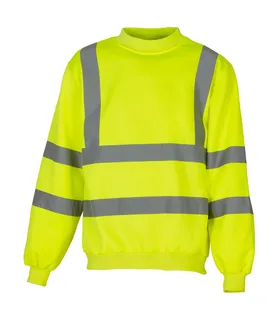 Yoko Fluo sweater in Fluo Yellow, voorkant