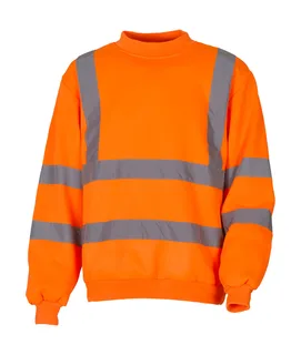 Yoko Fluo sweater in Fluo Orange, voorkant