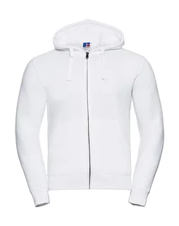 Russell Authentic hooded sweat vest in White, voorkant