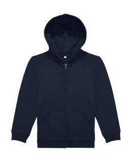B&C ID.334 Zip Hood /kids in Navy, voorkant