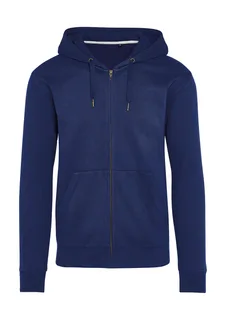 SG Signature hoodie met volledige rits zonder label in Navy, voorkant