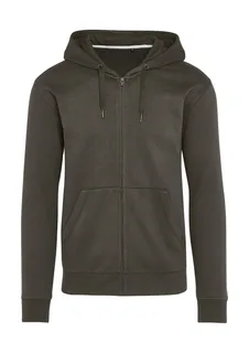 SG Signature hoodie met volledige rits zonder label in Charcoal, voorkant