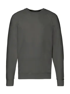 Fruit of the Loom Lichte raglan sweater in Light Graphite, voorkant
