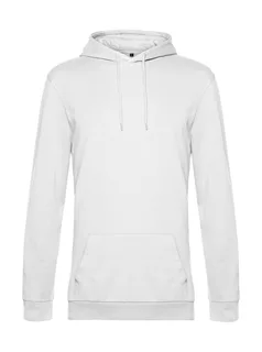 B&C French terry hoodie in White, voorkant