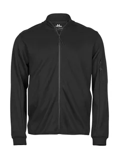 Tee Jays Sports full-zip sweater in Black, voorkant