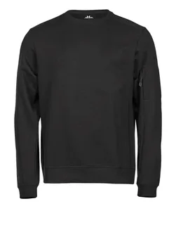 Tee Jays Sportsweater met ronde hals in Black, voorkant