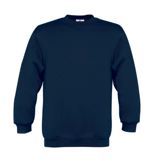 B&C Kinder sweater met ingezette mouwen in Navy, voorkant