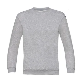 B&C Kinder sweater met ingezette mouwen in Heather Grey, voorkant