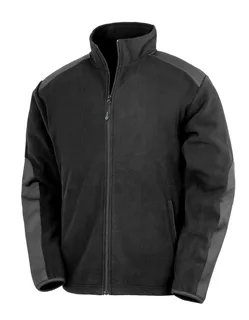 Result Recycled Heavy Duty Work Microfleece in Black, voorkant