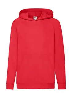 Fruit of the Loom Lichte kinderhoodie in Red, voorkant