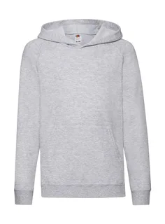 Fruit of the Loom Lichte kinderhoodie in Heather Grey, voorkant