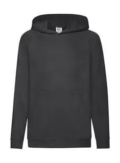 Fruit of the Loom Lichte kinderhoodie in Black, voorkant