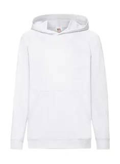 Fruit of the Loom Lichte kinderhoodie in White, voorkant
