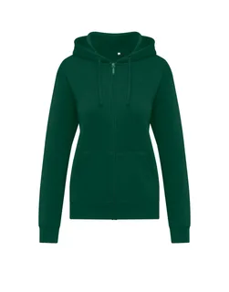 SG Originals dames hoodie met volledige rits in Bottle Green, voorkant