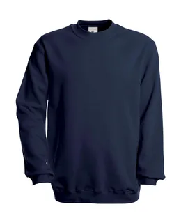 B&C Sweater Set-In - WU600 in Navy, voorkant
