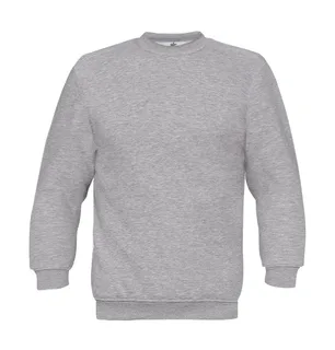 B&C Sweater Set-In - WU600 in Heather Grey, voorkant