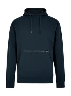 Kustom Kit Piqué hoodie met ritszak in Navy, voorkant