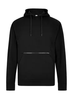 Kustom Kit Piqué hoodie met ritszak in Black, voorkant