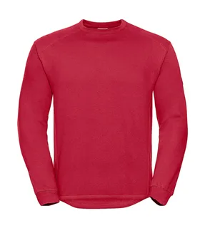 Russell Heavy Duty ronde hals sweater in Classic Red, voorkant