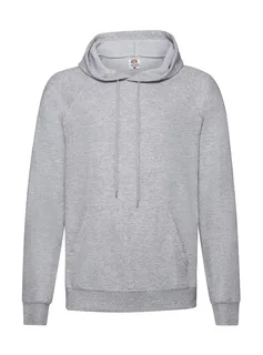 Fruit of the Loom Lichte hoodie in Heather Grey, voorkant
