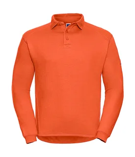 Russell Heavy Duty sweater met kraag in Orange, voorkant