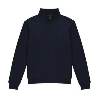 Kustom Kit Quarter-zip sweater, regular fit in Navy, voorkant