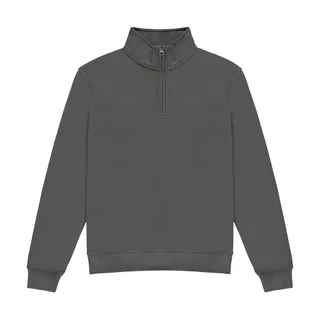 Kustom Kit Quarter-zip sweater, regular fit in Dark Grey, voorkant