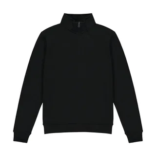 Kustom Kit Quarter-zip sweater, regular fit in Black, voorkant