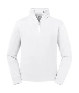 Russell Sweater met ritskraag Authentic in White, voorkant